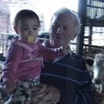 Dad and Hana on farm