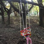 Hana's first go on the swing